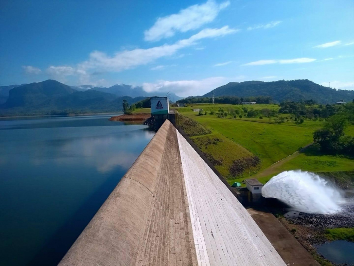 Foto: Barragem do Rio São Bento, em Siderópolis / Reprodução Facebook