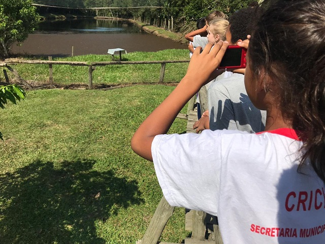 Uma das ações com turmas atendidas pelo programa em Criciúma / Fotos: Daniela Soares / Sicredi