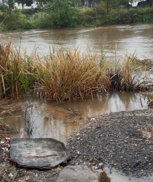 Rio Sangão na manhã desta terça-feira. Foto: Divulgação