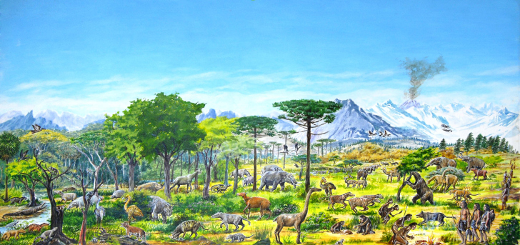 Imagem: Paleoceno e Pleistoceno - Exposição Visões da Terra - Museu da UFRGS (2007)