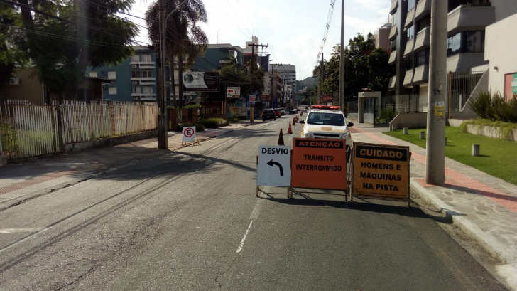 Rua João Cechinel fechada a partir desta quarta / Foto: DTT / Divulgação