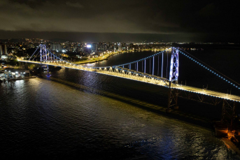 Notícia - Iluminação cênica da Ponte Hercílio Luz inaugura neste domingo