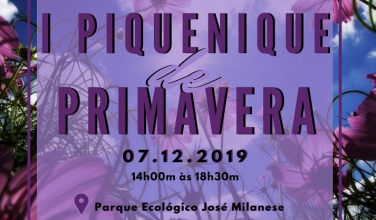 Notícia - 1º Piquenique de Primavera será realizado dia 7 de dezembro no Parque Ecológico José Milanese