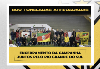 Notícia - Campanha “Juntos pelo Rio Grande do Sul” encerra arrecadação com 800 toneladas