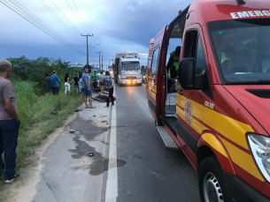 Notícia - Motociclista fica ferido após acidente em Morro da Fumaça