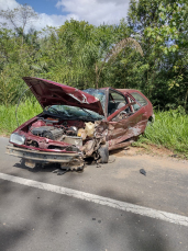 Notícia - Orleans: Duas pessoas ficam feridas em acidente na SC-108