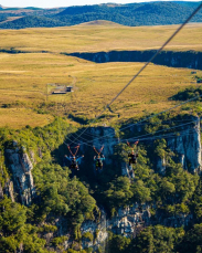 Notícia - Aventura e turismo: Cambará do Sul lança tirolesa mais alta das Américas (FOTOS)