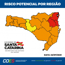 Notícia - Covid-19: Matriz de risco aponta toda a região Sul no laranja