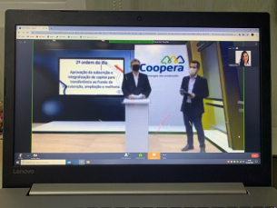 Notícia - Sucesso na Assembleia Extraordinária virtual realizada pela Coopera