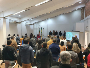 Notícia - Aula inaugural abre cursos técnicos da Satc em Candiota 