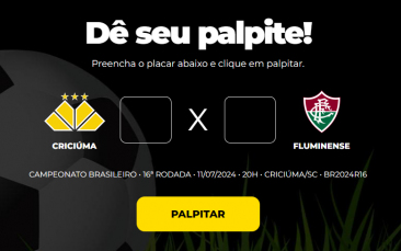 Notícia - Bolão Bistek: dê seu palpite para Criciúma e Fluminense 
