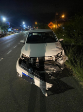 Notícia - Acidente entre carro e moto deixa dois feridos em Cocal do Sul