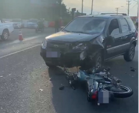 Notícia - Acidente deixa motociclista ferido em Criciúma 