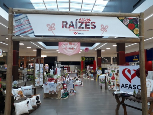 Notícia - Artesanatos da Afasc em exposição no Criciúma Shopping