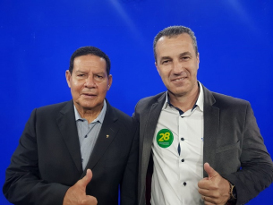 Notícia - Candidato de Araranguá recebe apoio do vice-presidente Hamilton Mourão