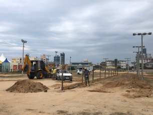 Notícia - Estrutura da arena de beach tennis estará pronta até quarta-feira