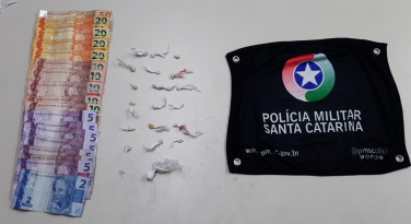 Notícia - Pela segunda vez em dois meses, jovem é preso por tráfico de drogas em Criciúma