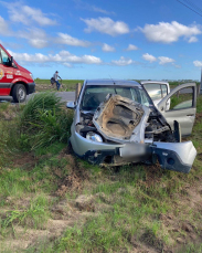 Notícia - Após colidir em cachorro, motorista sai da pista e fica ferido em Jaguaruna