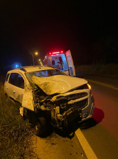 Notícia - Motorista colide caminhonete em cavalo na SC-443