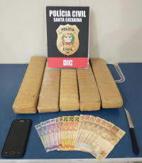 Notícia - Polícia Civil apreende 6 quilos de maconha e efetua prisão