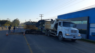 Notícia - Iniciada a obra de passagem subterrânea na SC-445 