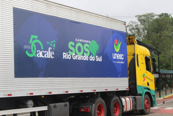 Notícia - SOS Rio Grande do Sul: Unesc envia 750 toneladas de donativos 