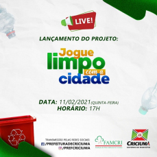 Notícia - Criciúma lança Projeto Jogue Limpo com a Cidade