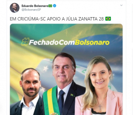 Notícia - Em rede social, os Bolsonaro reforçam apoio a Júlia