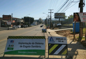 Notícia - Obras de esgoto no São Luiz em reta final