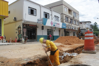 Notícia - Obras de saneamento chegam a 80% em Lauro Müller