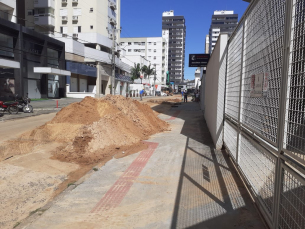 Notícia - Obras na rua Felipe Schmidt chegarão a nova etapa no domingo