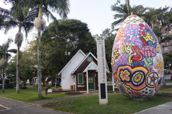 Notícia - Forquilhinha ganha ovo de seis metros na decoração de Páscoa