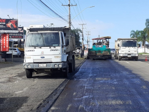 Notícia - Obras de revitalização da rodovia Luiz Rosso chegam ao Morro Estevão