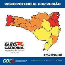 Notícia - Matriz de Risco: Amrec e Amesc saem do grave para Covid-19