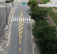 Notícia - Avenida de Morro da Fumaça ganha reforço na sinalização