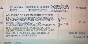 Notícia - MP aponta superfaturamento em compra de máscaras pela prefeitura de Içara 