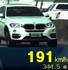 Notícia - Carro flagrado a 191 km/h na BR-101 Sul