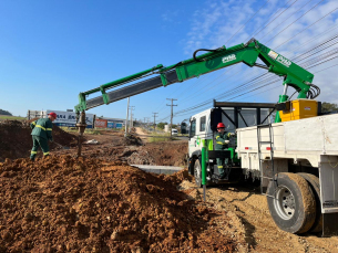 Notícia - Cooperaliança conclui primeira etapa do deslocamento de rede da obra da SC-445