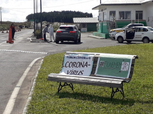 Notícia - Barreira sanitária para prevenir aglomerações no mirante da Serra