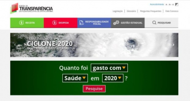 Notícia - Portal da Transparência cria consulta exclusiva para despesas do ciclone