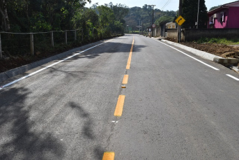 Notícia - Mais uma rua é pavimentada em Siderópolis