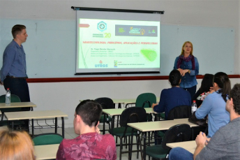 Notícia - Palestras encerram Semana Acadêmica de Engenharia de Materiais da Unesc