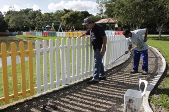 Notícia - Parque São Francisco de Assis recebe melhorias em Forquilhinha