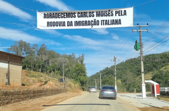 Notícia - Rodovia da Imigração Italiana: Obras avançam em Pedras Grandes