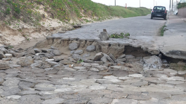 Notícia - A Beira Mar em obras no Balneário Rincão