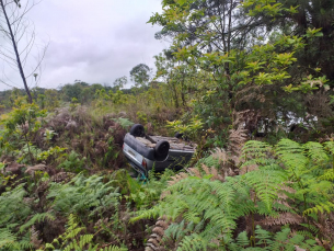 Notícia - Suspeita de racha causa acidente na SC 446