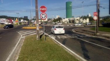 Notícia - Rotatória da Gabriel Zanette está fluindo melhor 