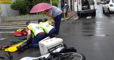 Notícia - Acidente deixa motociclista ferido no Centro de Criciúma