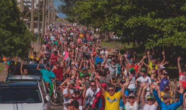 Notícia - Passeio de Criciúma até o Rincão atrai 700 ciclistas (VÍDEO)