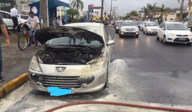 Notícia - Brigadista evita incêndio em veículo